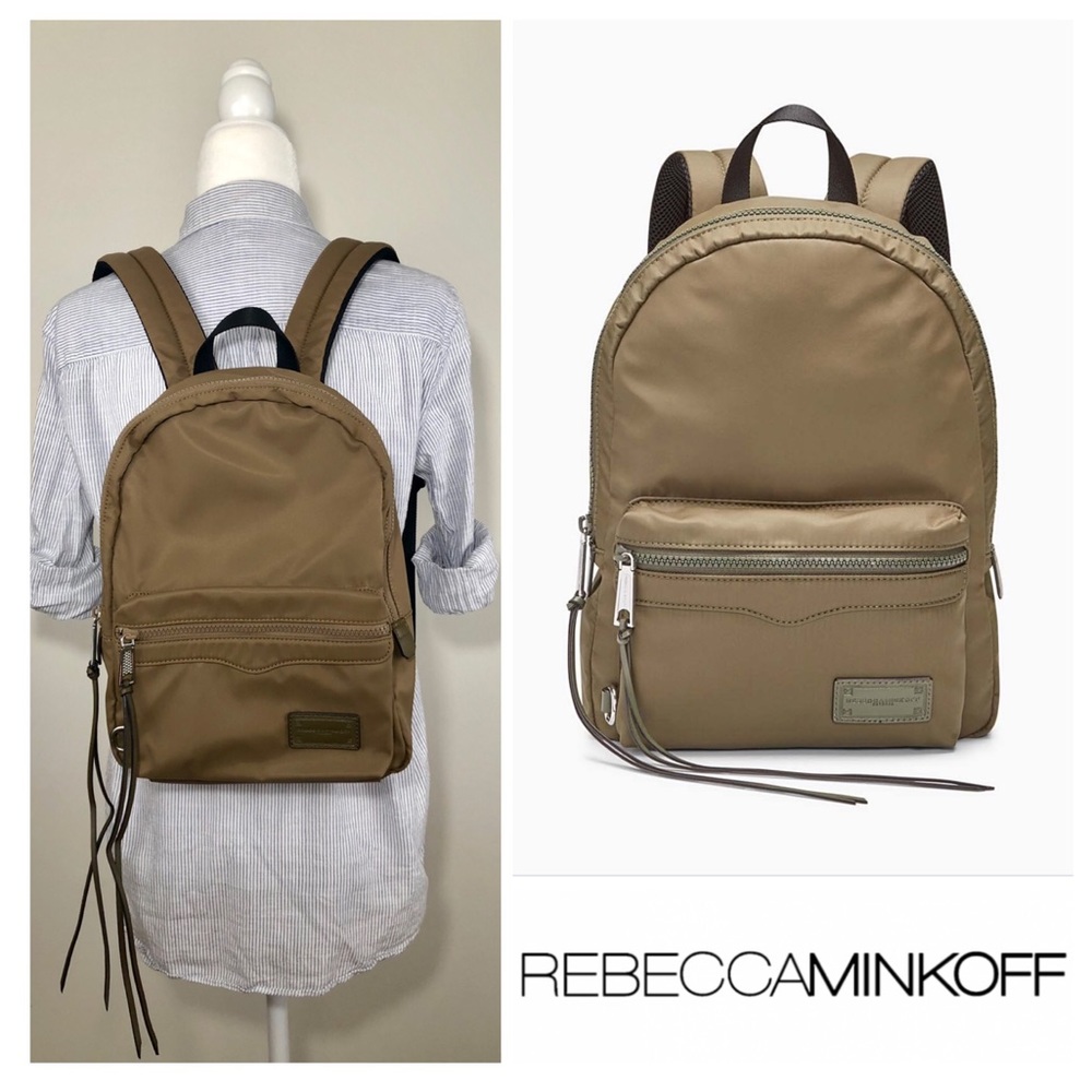 NEW🌟REBECCA MINKOFF Medium Nylon Backpack, Khaki
